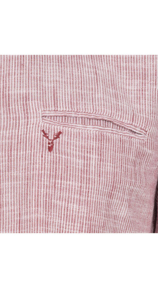 Trachtenhemd Langarm Pankraz in Rot von Nübler