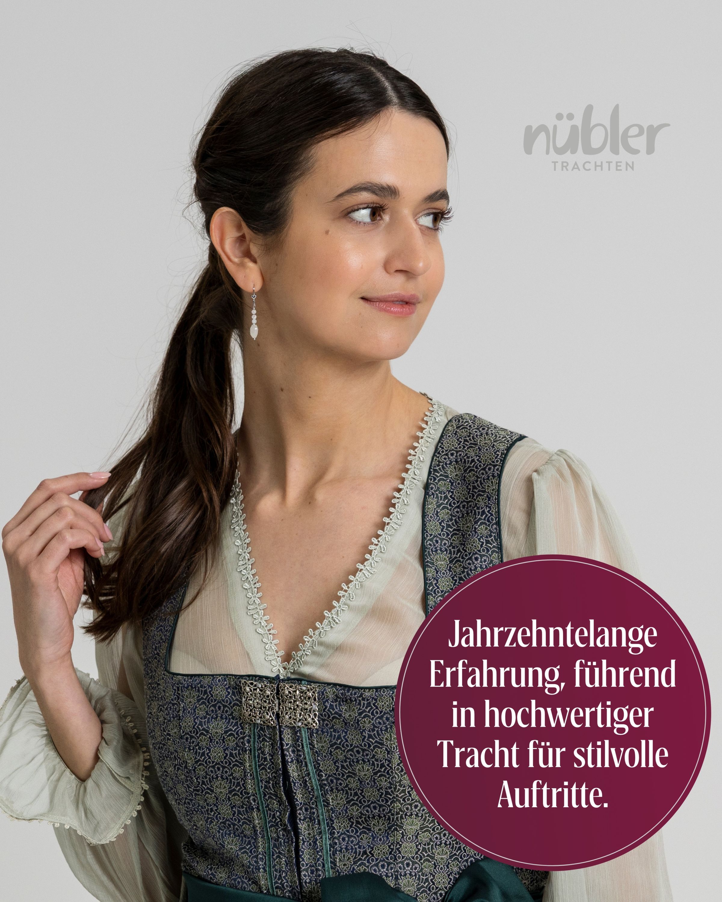 Dirndl midi Lea in Grün von Nübler