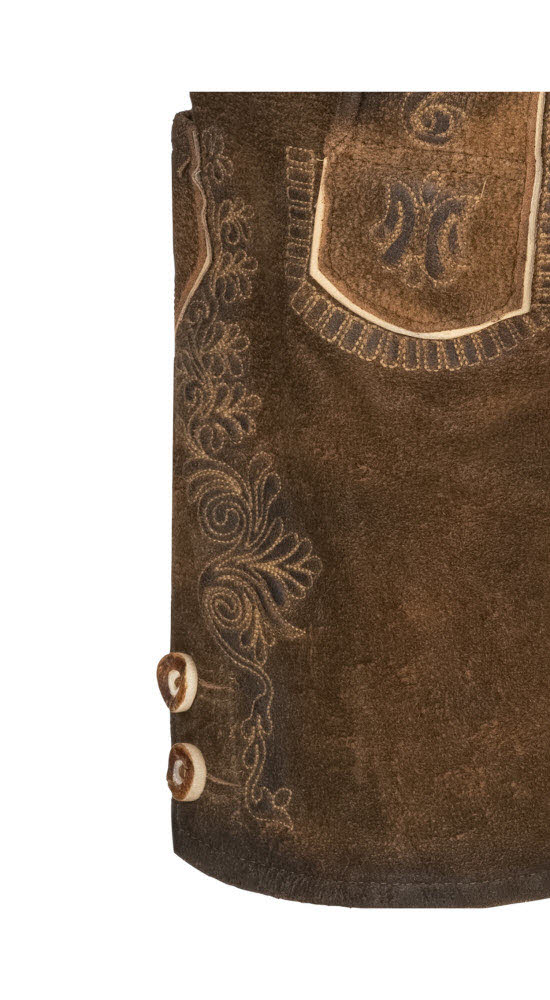 Kinderlederhose kurz Alfons in Braun von Nübler