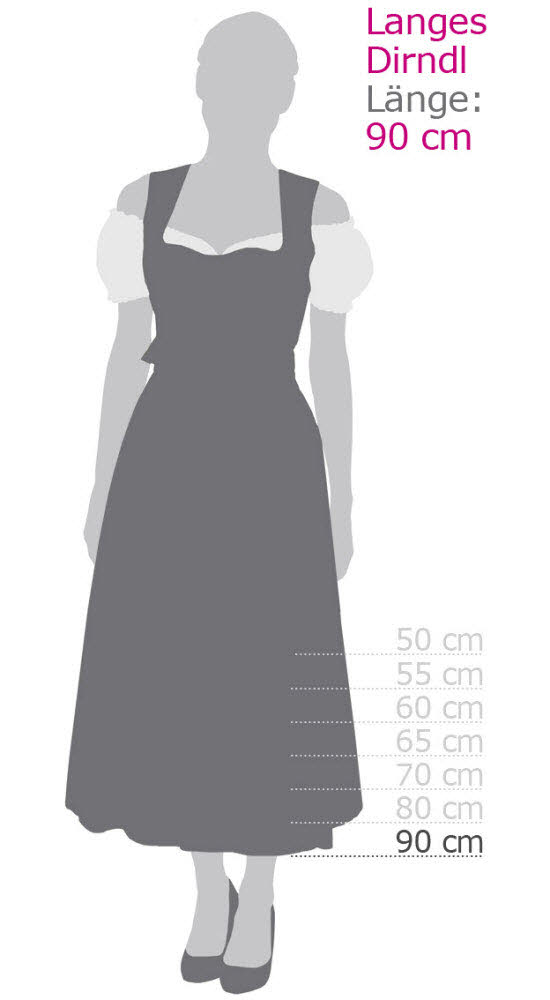 Dirndl lang Edda in Beere von Nübler