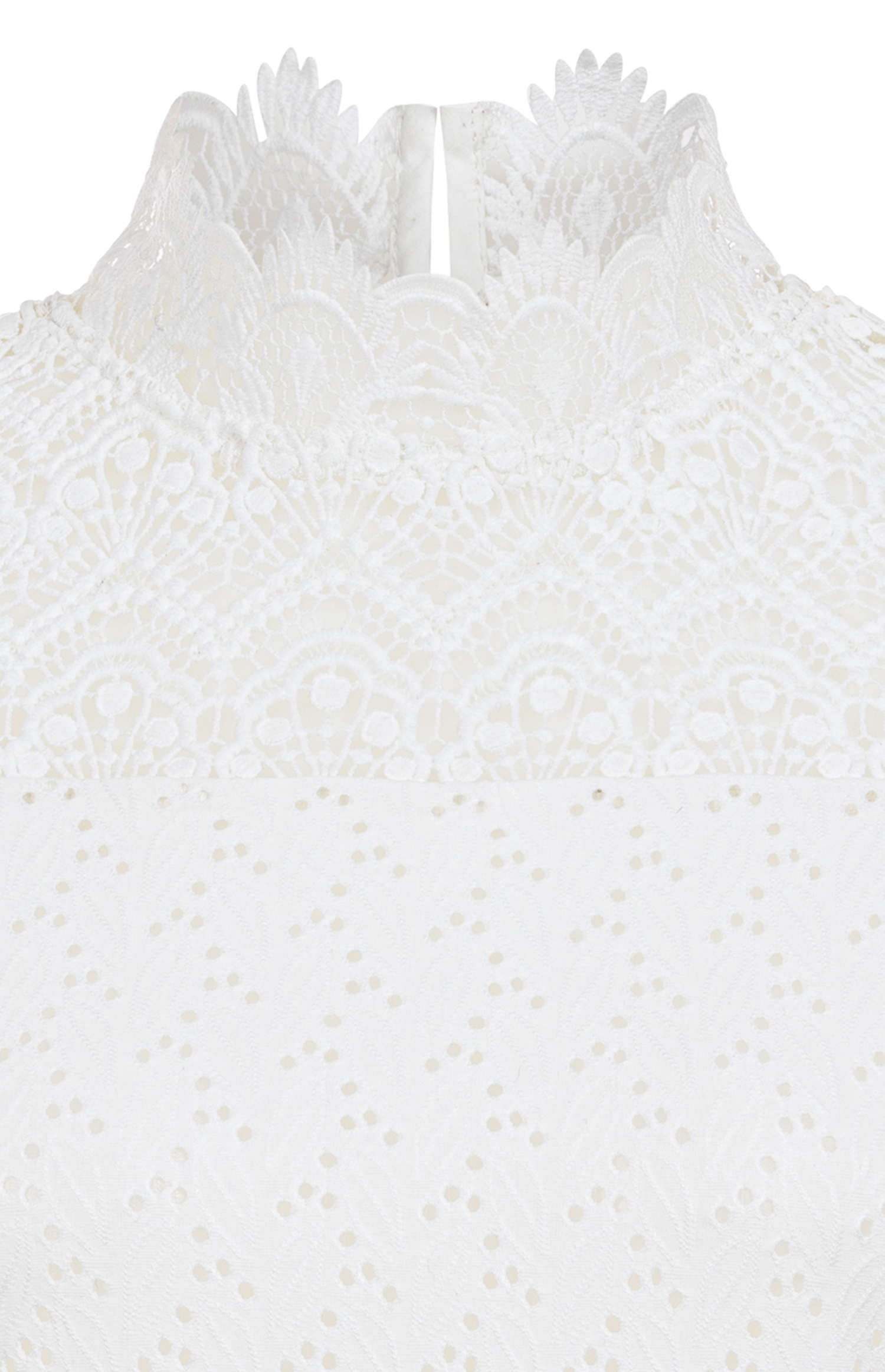 Trachtenshirt Bjelle Offwhite mit Spitze