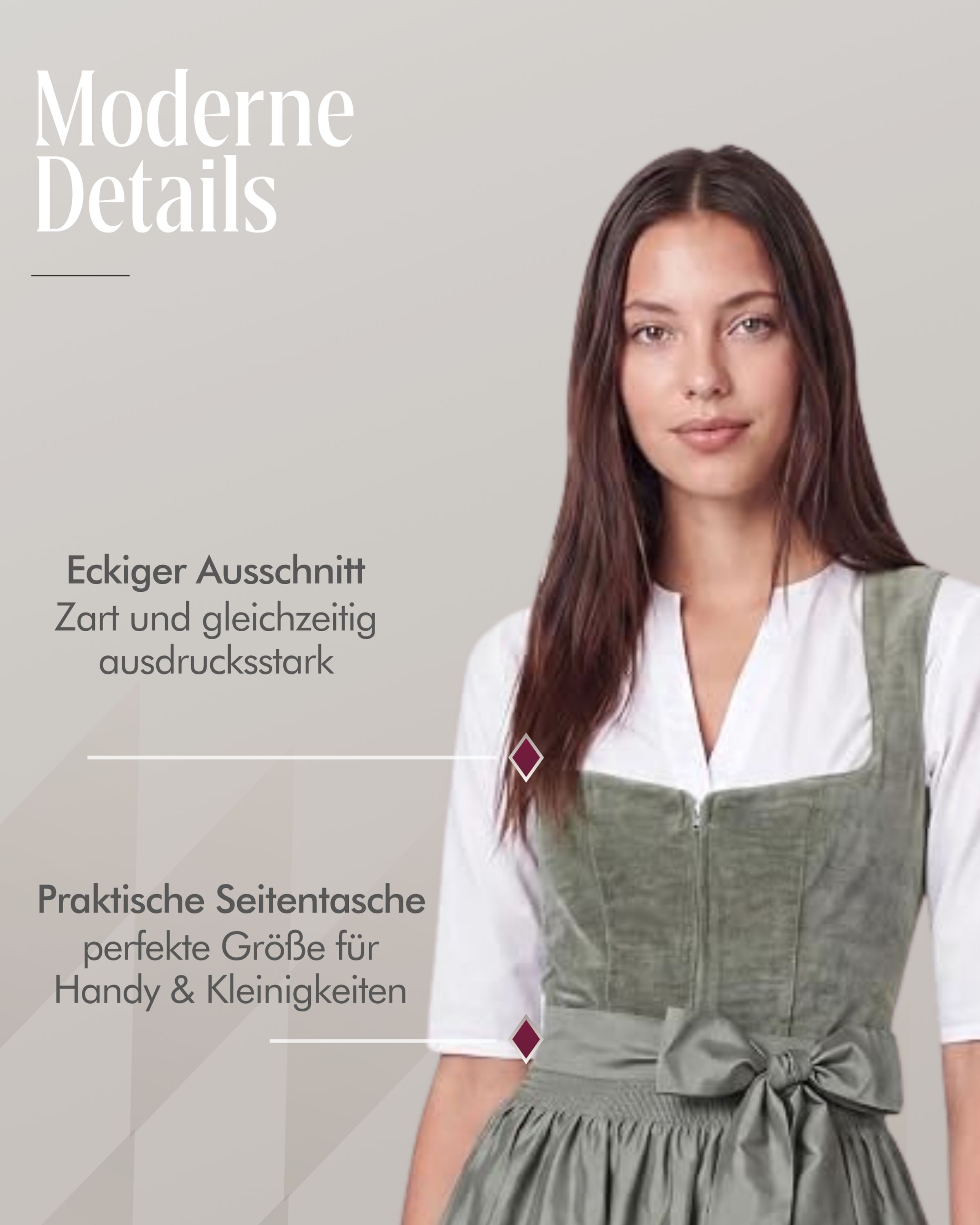 Mini Dirndl Kira in Salbei