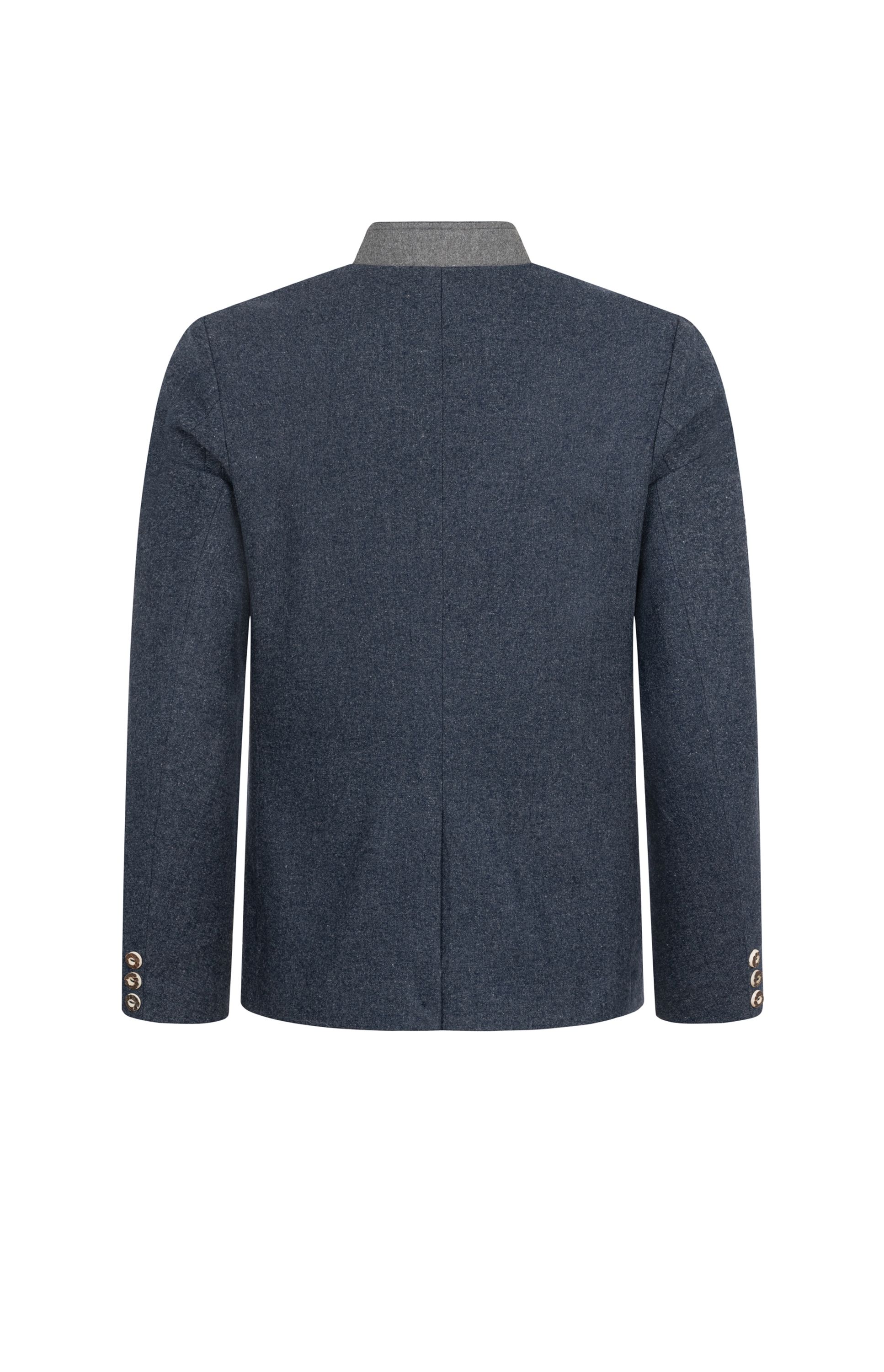 Trachtenstrickjacke Leopold Langarm in Blau