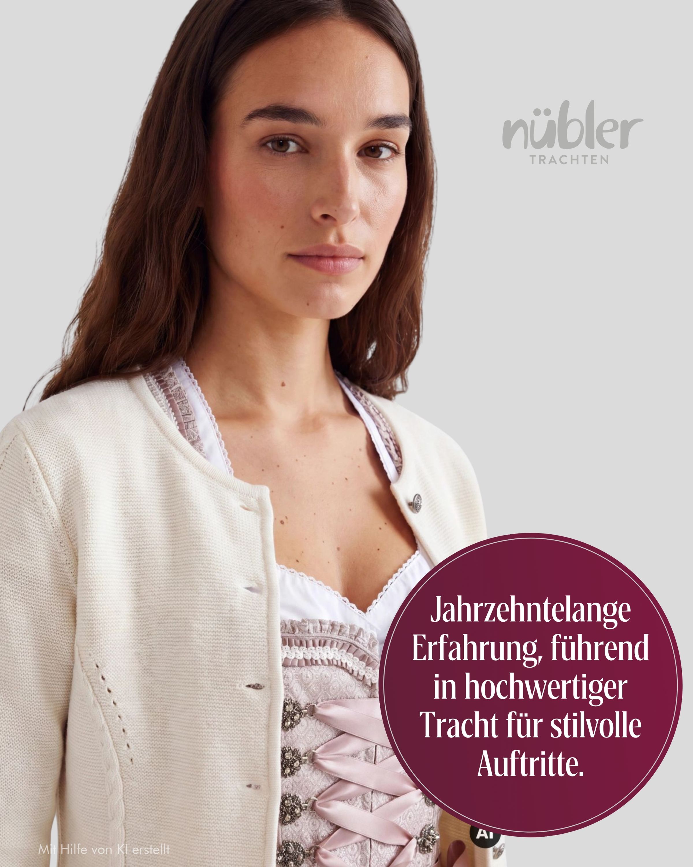 Strickjacke Amira in Altweiß von Nübler