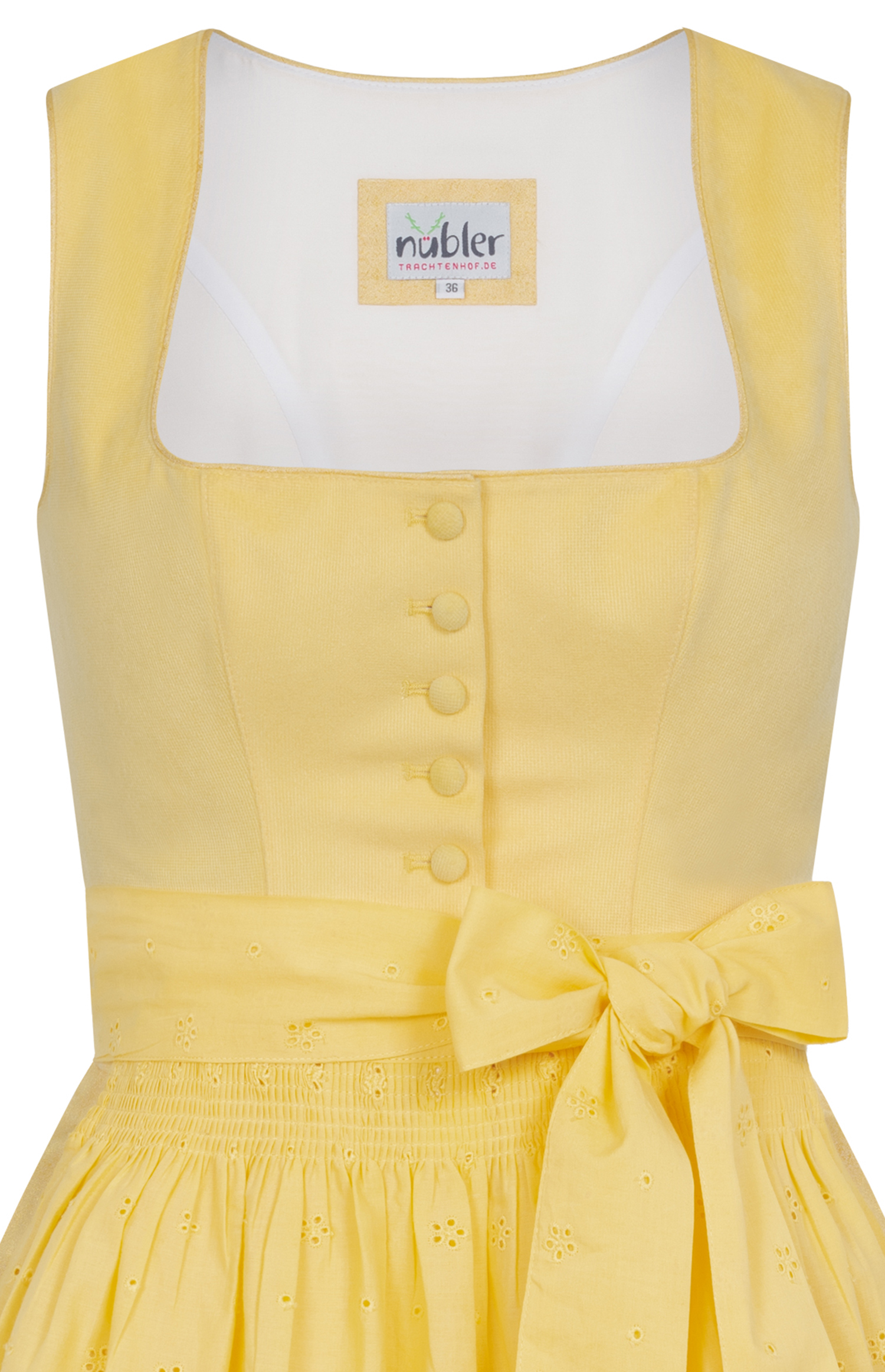 Midi Dirndl Babette in Citrin von Nübler