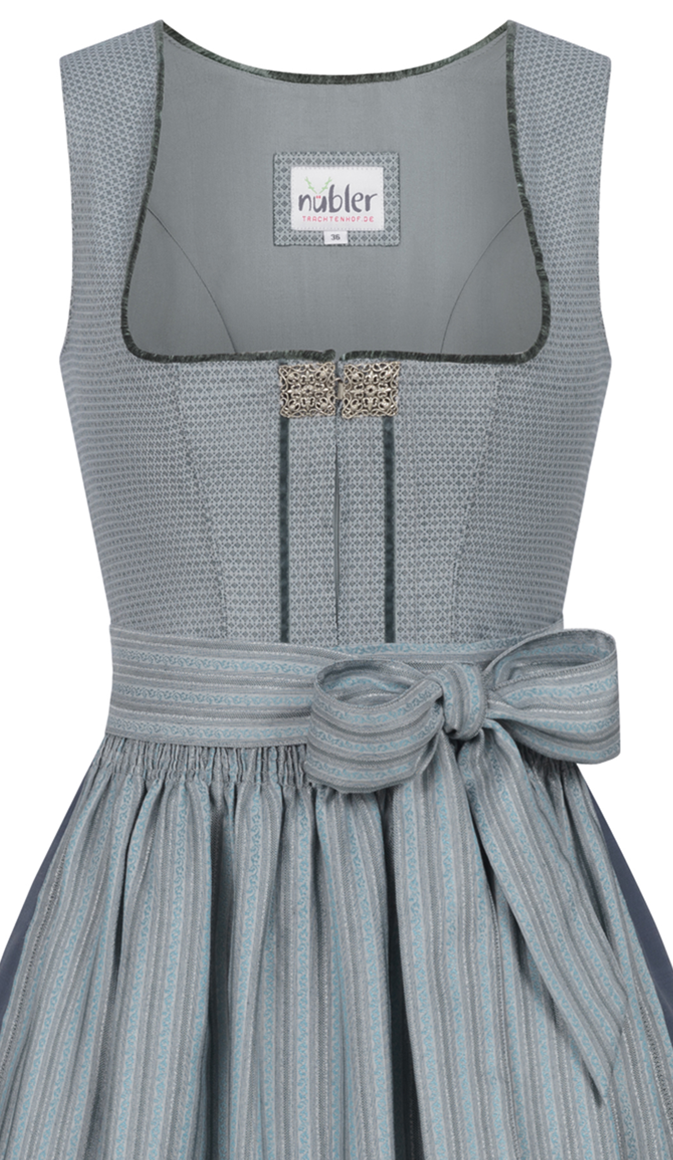 Langes Dirndl Gill in Silber von Nübler
