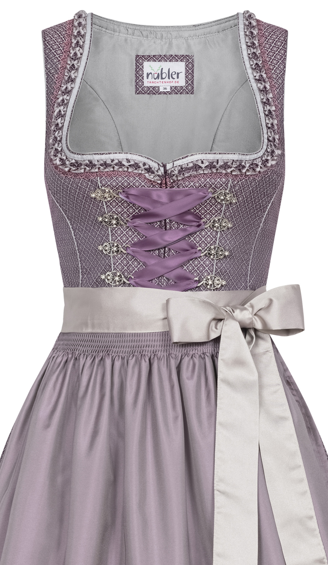 Mididirndl Gavrila in Aubergine von Nübler