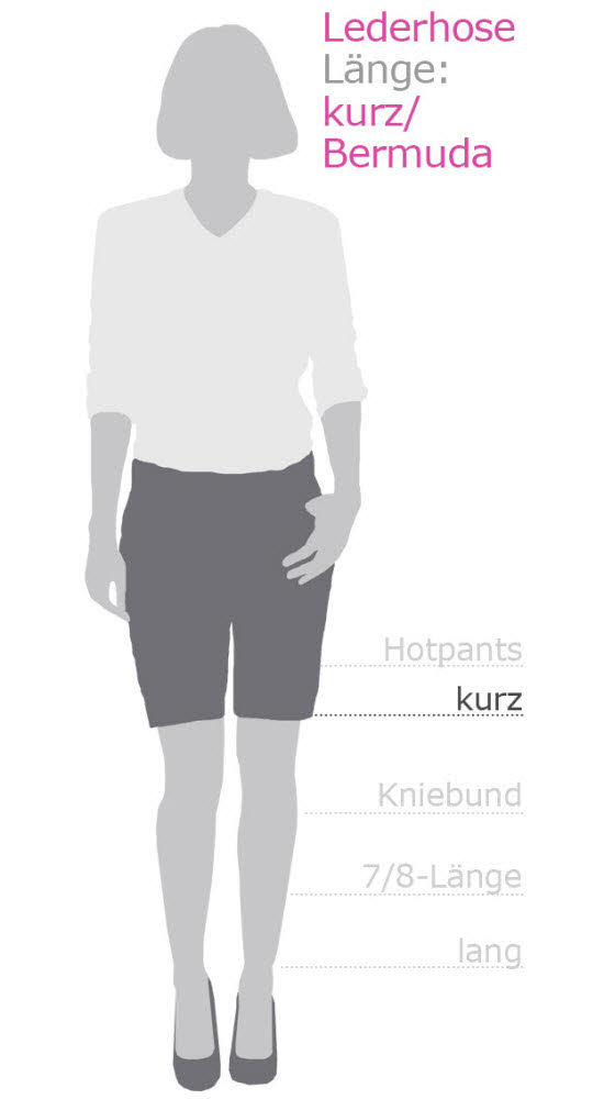 Lederhose kurz Tiana M in Silber von Nübler