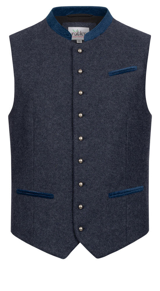 Trachtengilet Quentin in Blau von Nübler