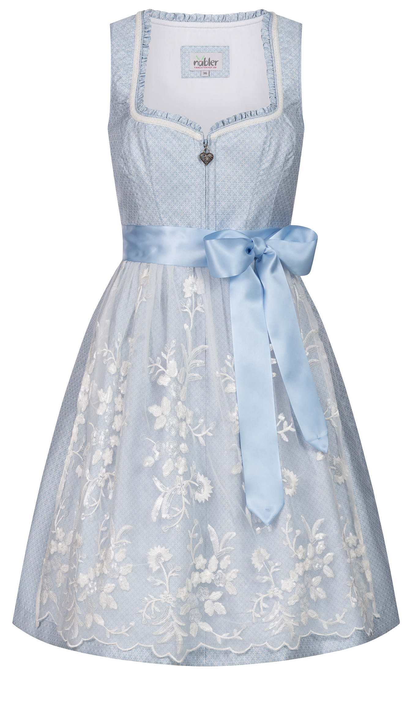 Midi Dirndl Gardi in Eisblau von Nübler