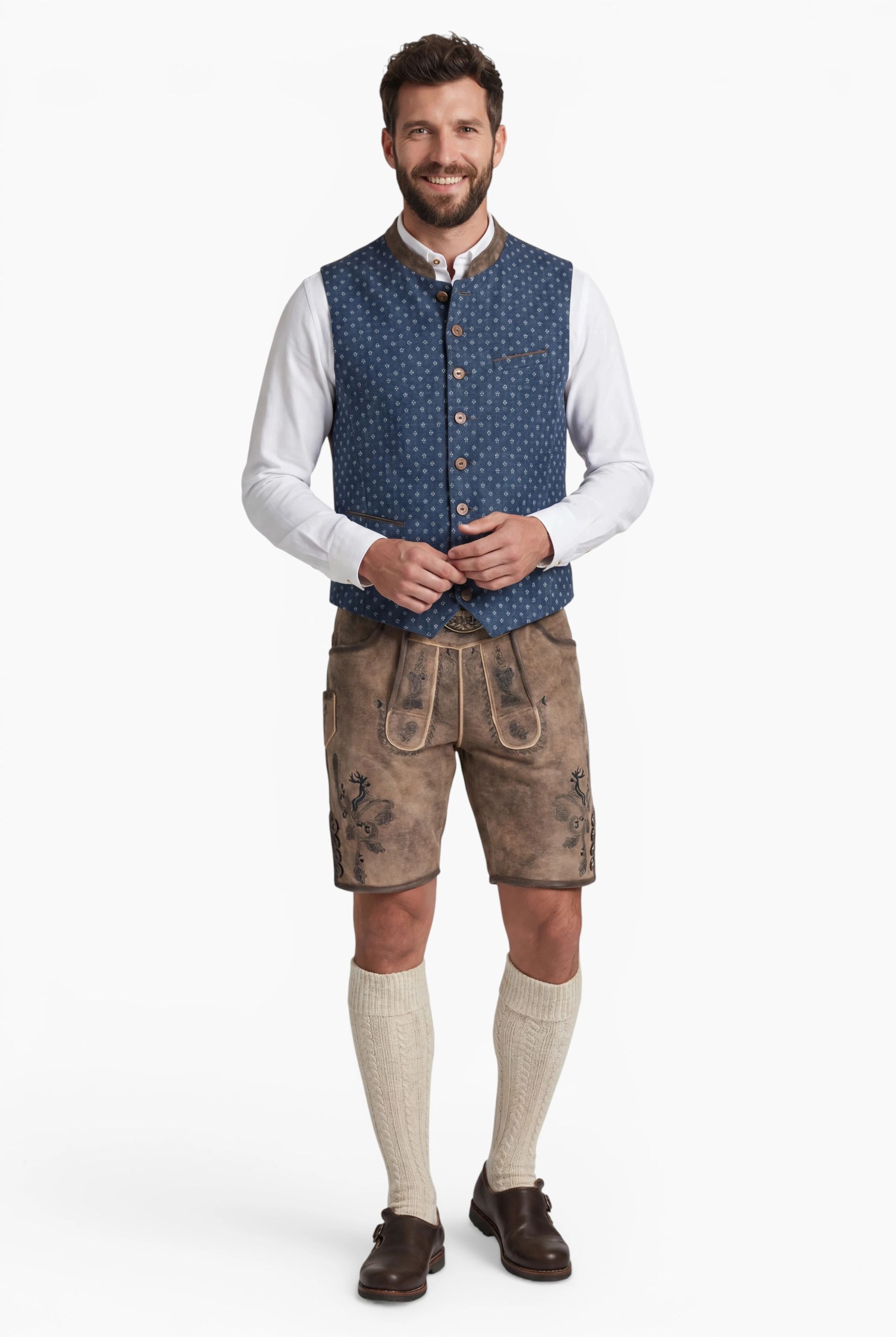 Trachtengilet Kurt in Blau