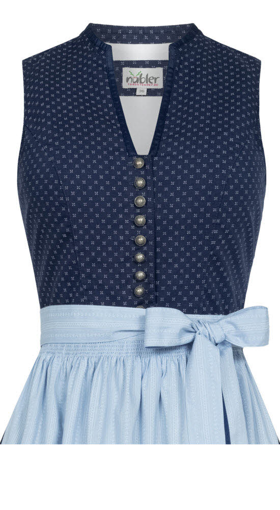 Midi Dirndl Florence in Blau von Nübler