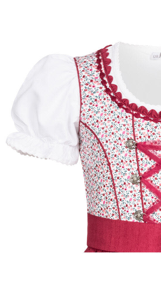 Kinderdirndl 3-teilig Doris in Beere von Nübler Größe 86