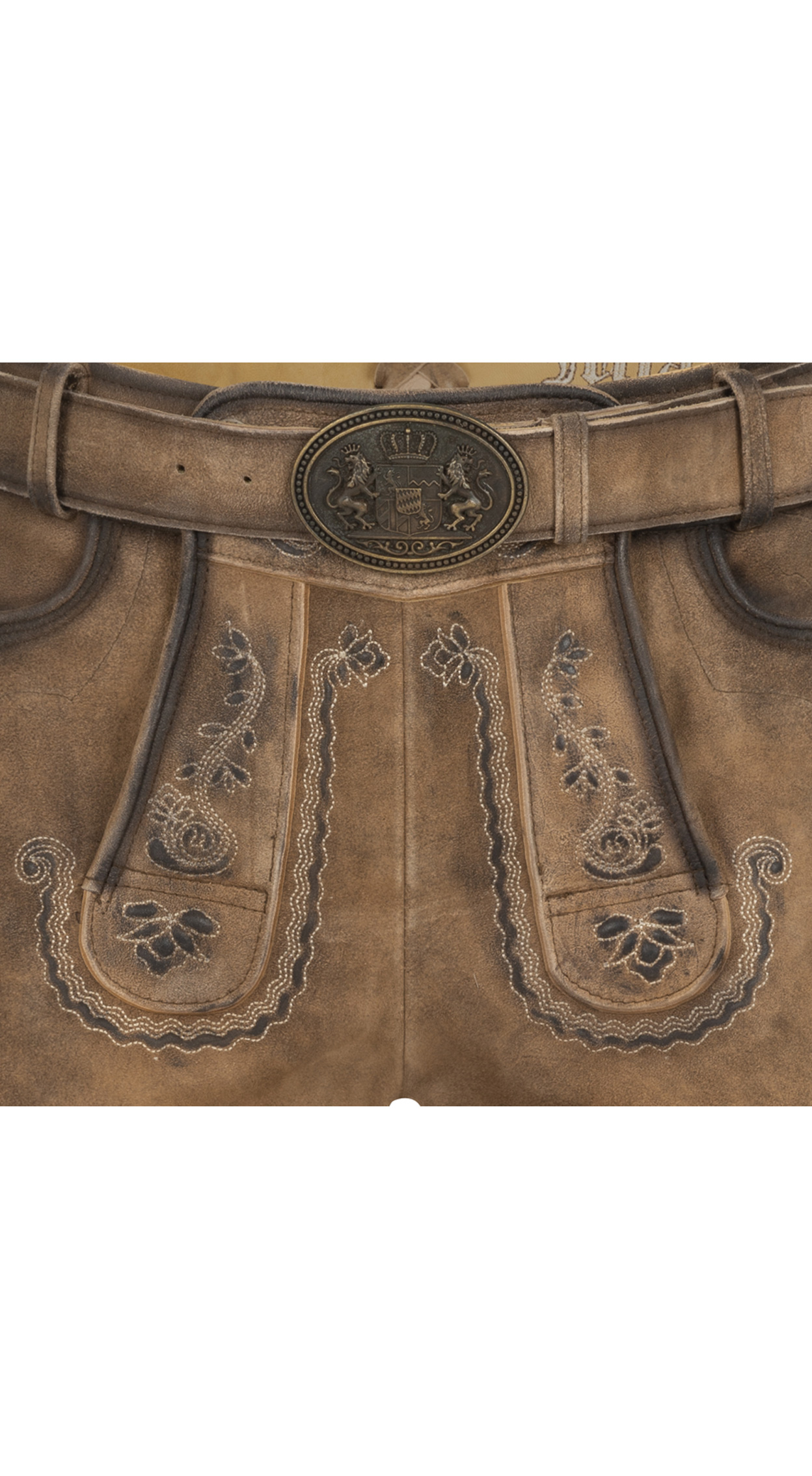 Lederhose kurz Norbert in Braun von Nübler