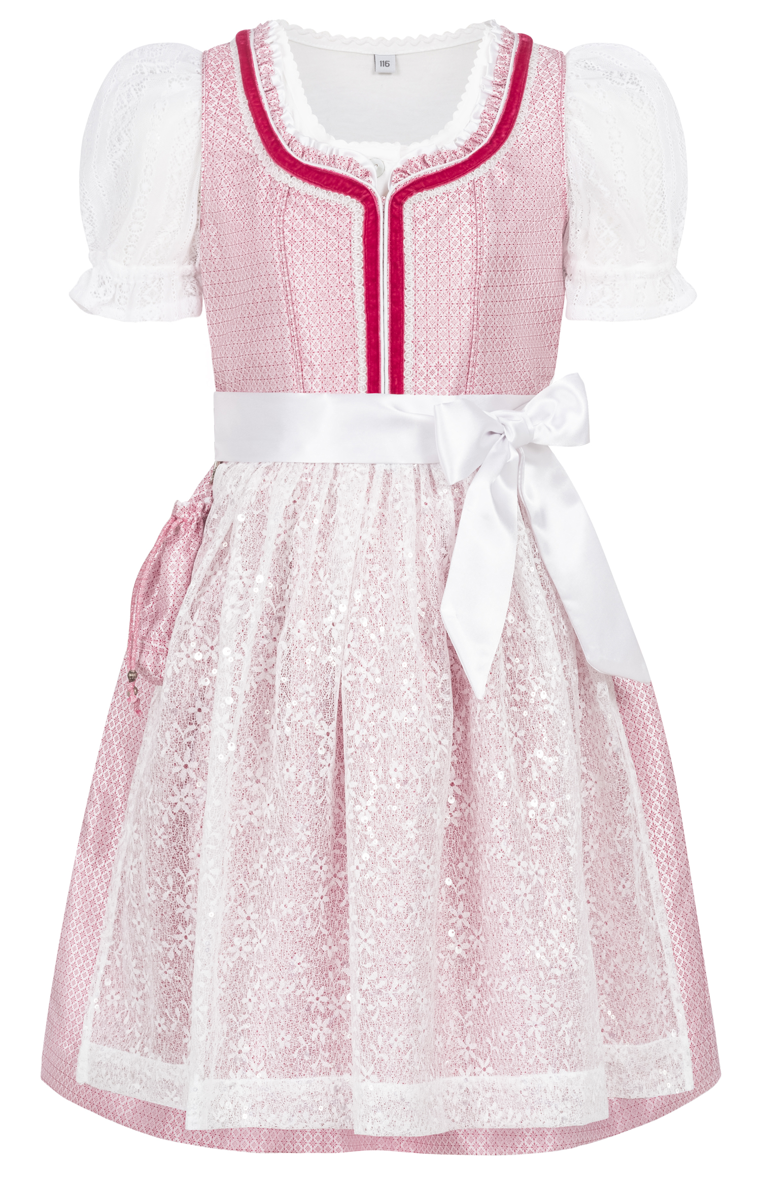 Kinderdirndl Lina in Rosa von Nübler