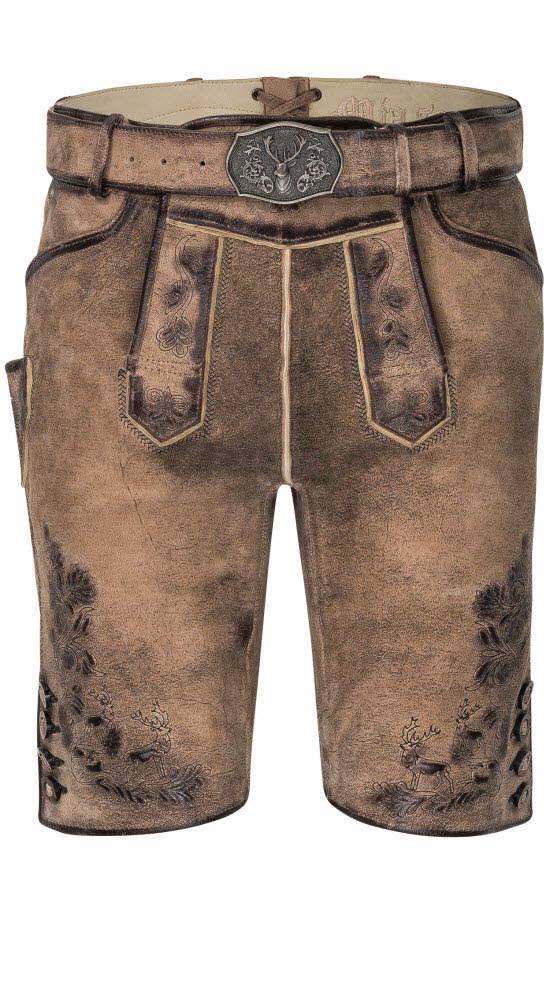 Lederhose kurz Max in Hellbraun von Nübler Lederhose kurz Max in Hellbraun von Nübler