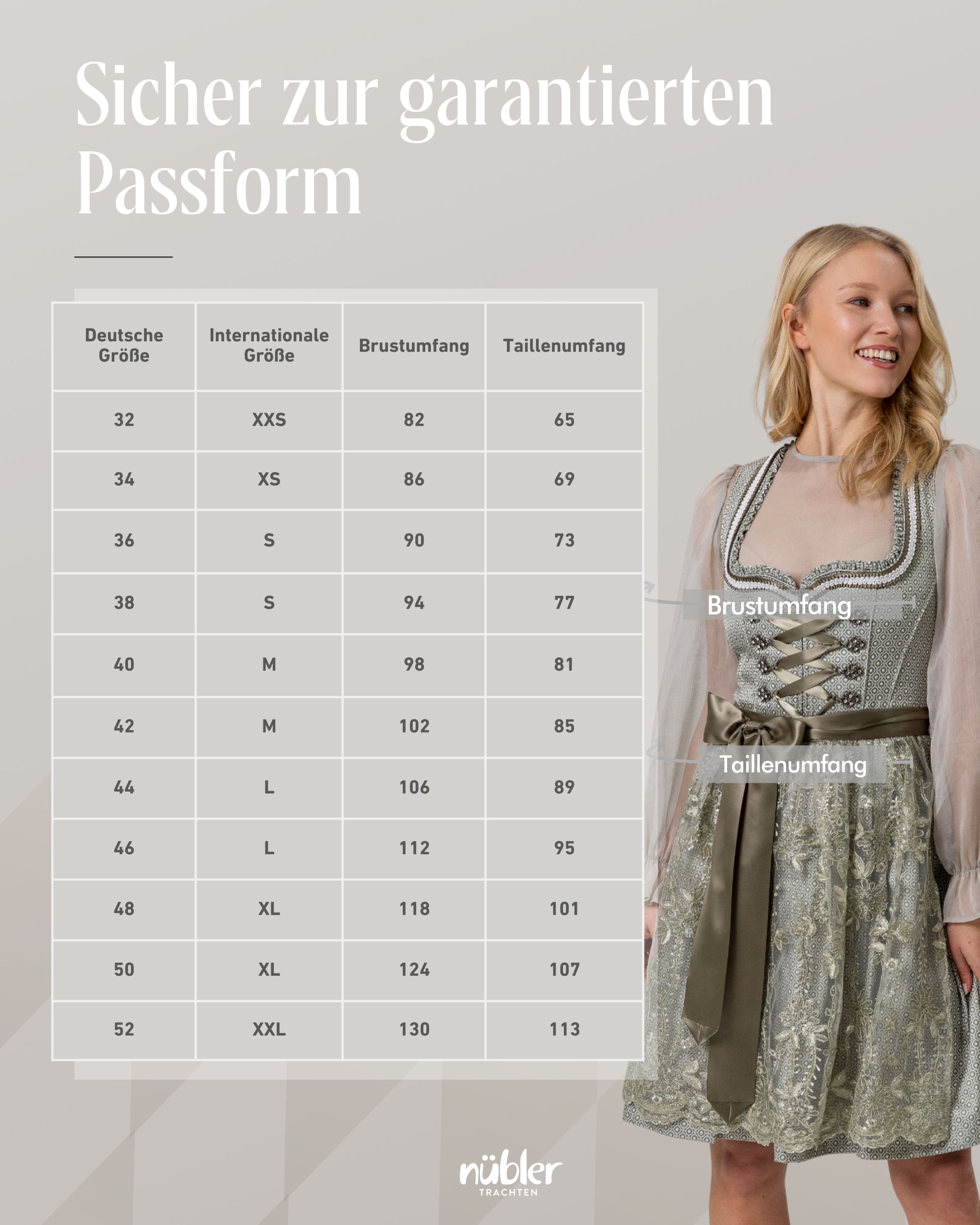 Mini-Dirndl Vivian in Grün von Nübler