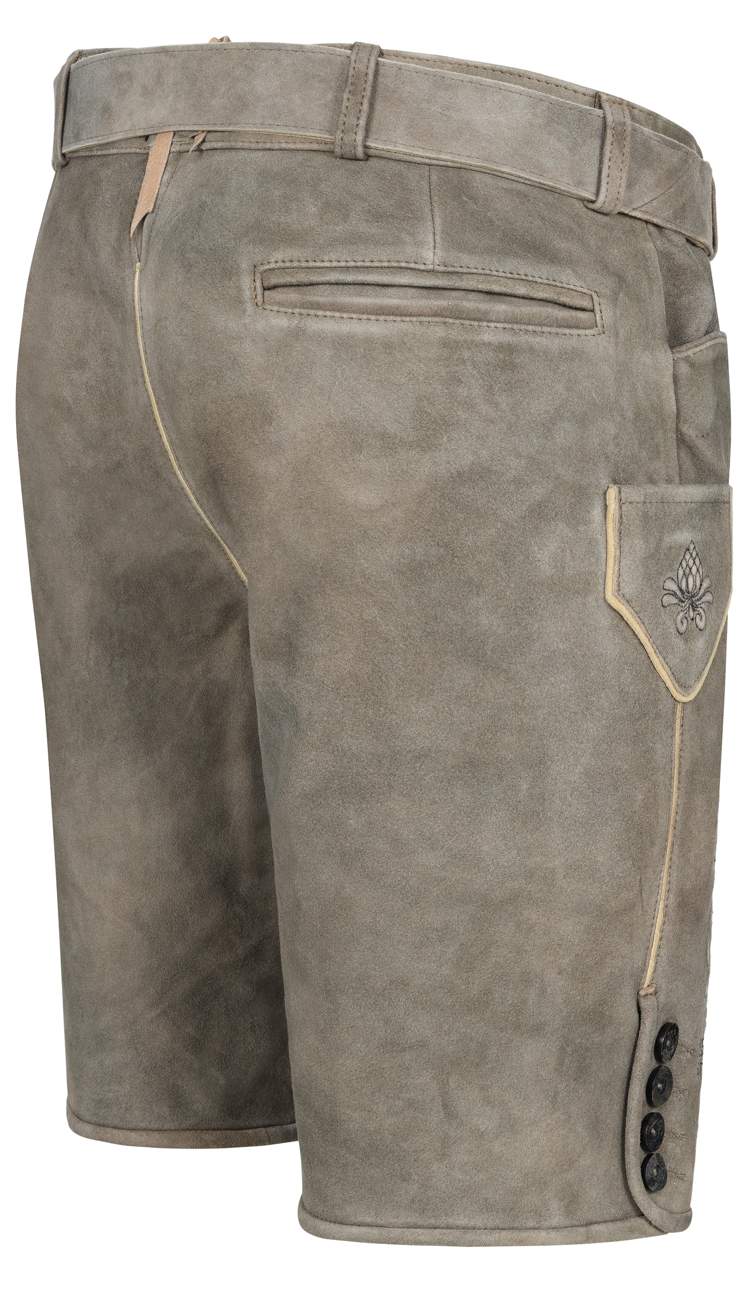 Lederhose kurz Konrad in Wurzelbraun von Nübler