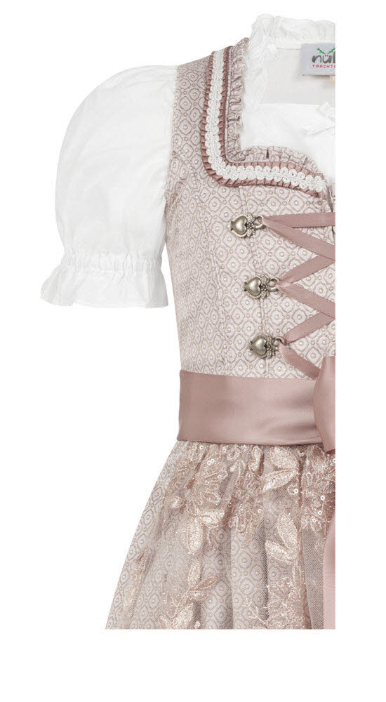 Kinderdirndl 3-teilig Stella in Taupe von Nübler
