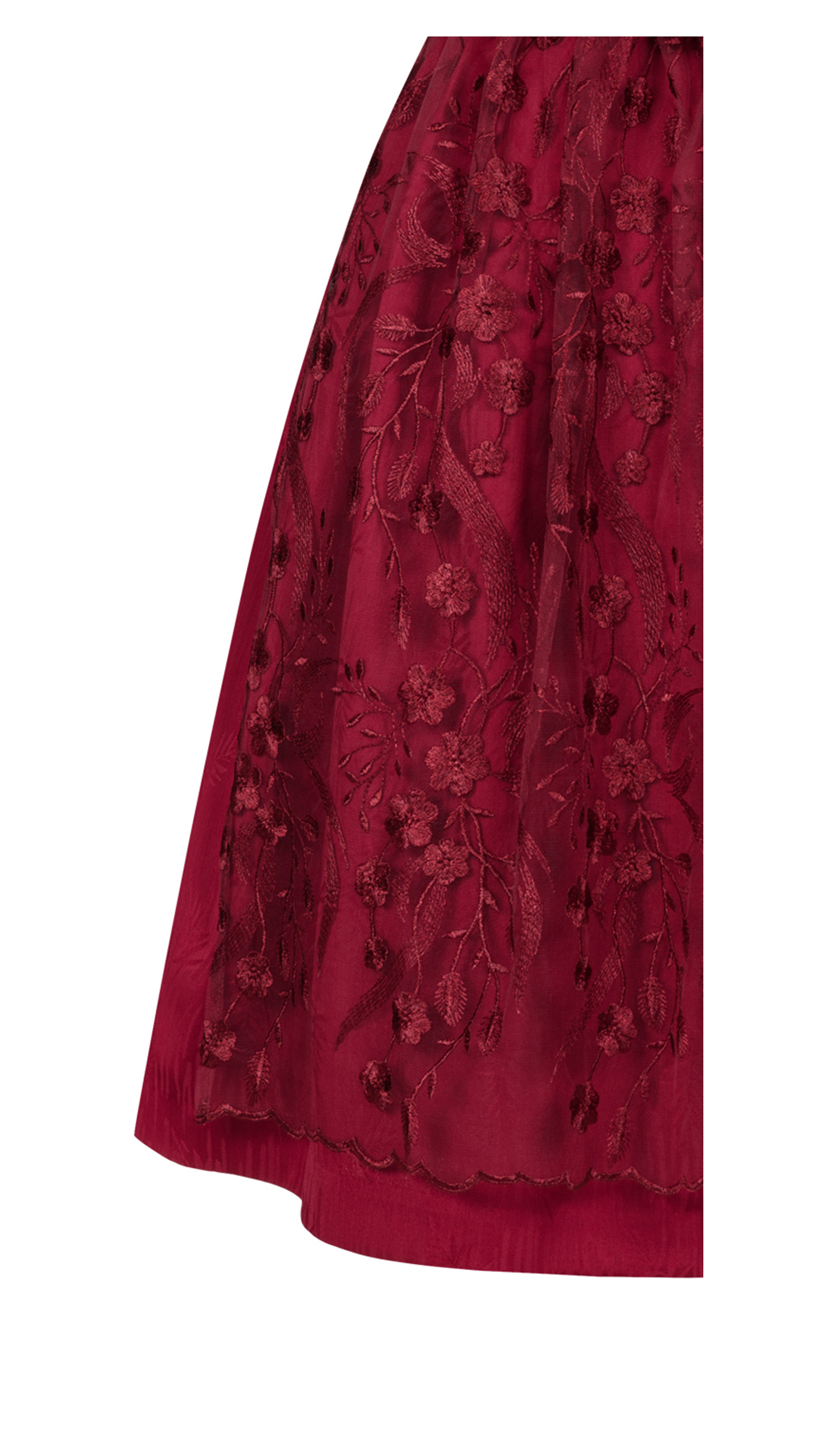 Midi-Dirndl Floreta in Herzrot von Nübler