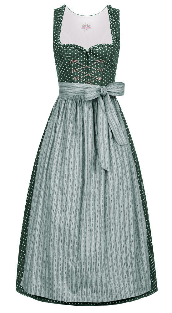 Langes Dirndl Thea in Petrol von Nübler