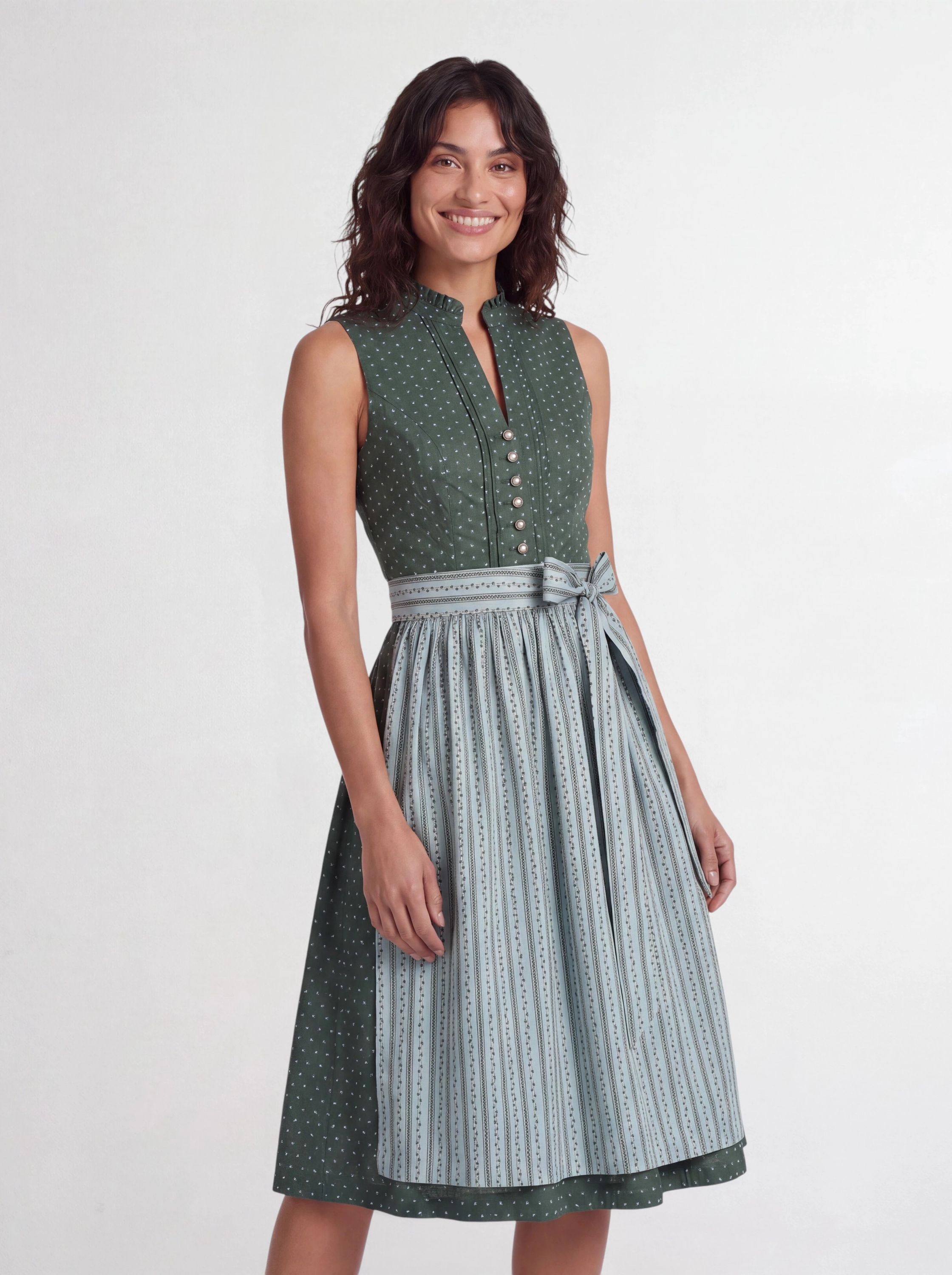 Dirndl midi Jette in Petrol von Nübler Größe 32