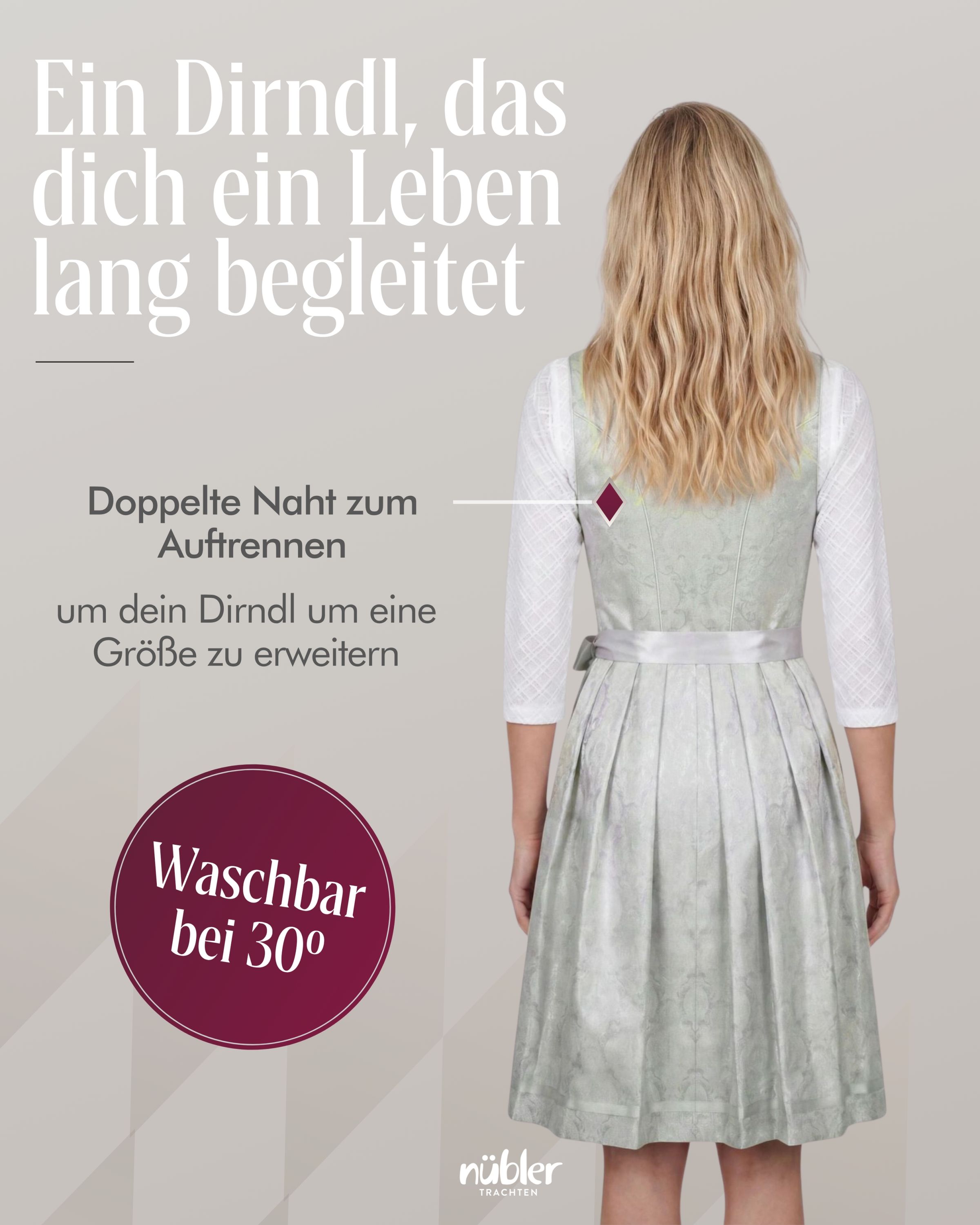 Midi Dirndl Karoline in Mint
