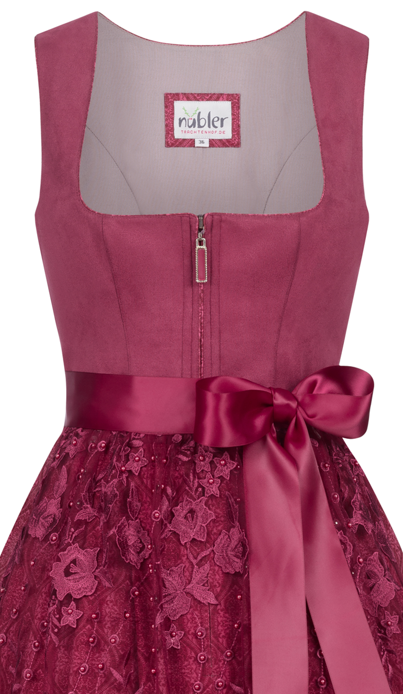 Midi Dirndl Gundi in Beere von Nübler