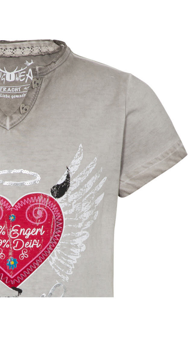 Kinder-T-Shirt Kurzarm Rike in Grau von HangOwear