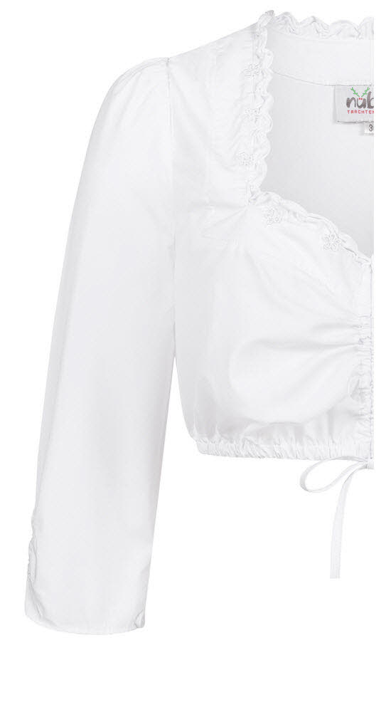 Dirndlbluse 3/4 Arm Isabel in Weiß von Nübler