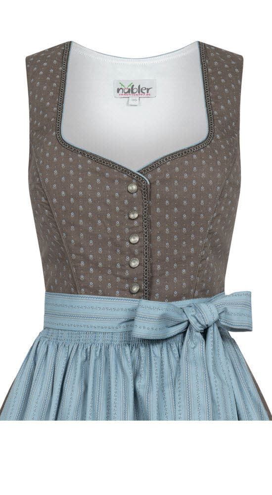 Midi Dirndl Felicitas in Braun von Nübler