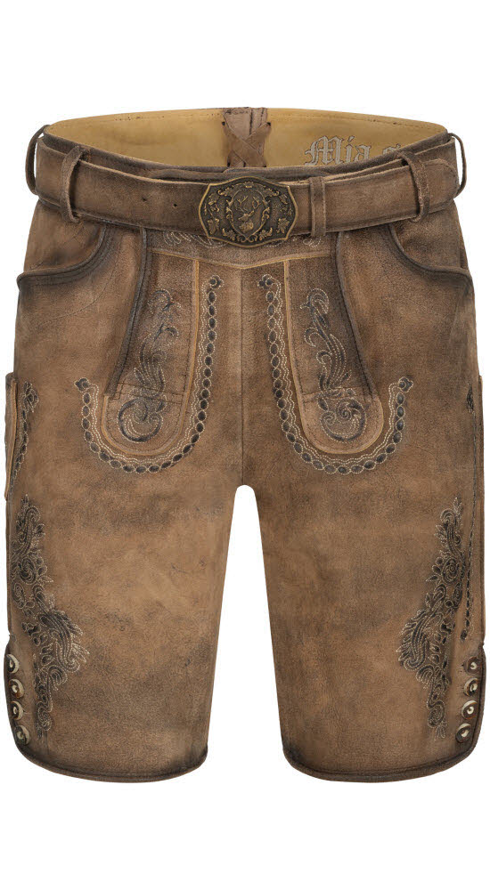 Lederhose kurz Luther in Braun von Nübler Lederhose kurz Luther in Braun von Nübler