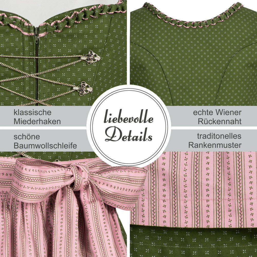 Midi Dirndl Thea in Oliv von Nübler