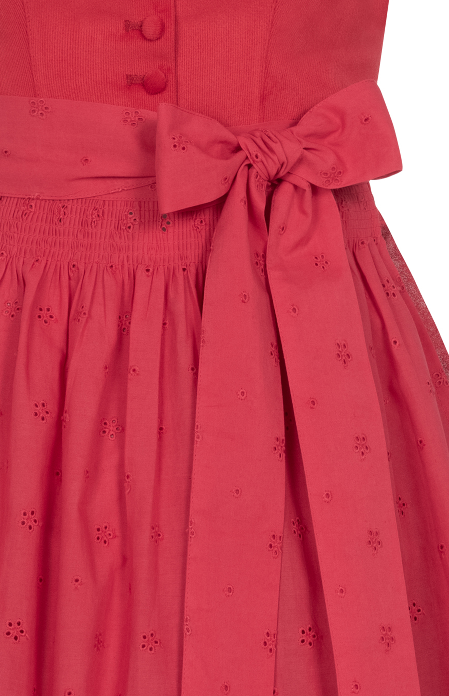 Midi Dirndl Babette in Rubinrot von Nübler