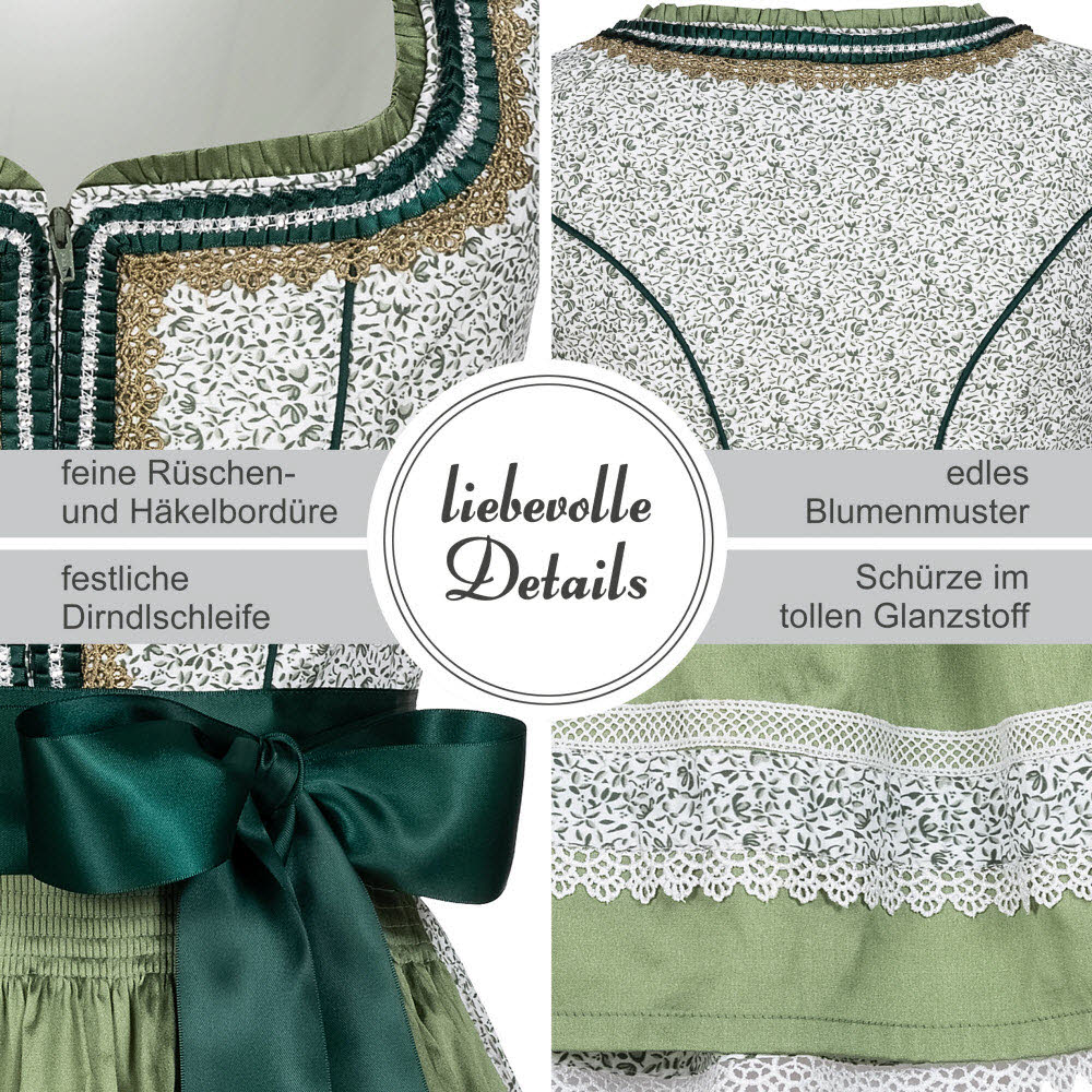Mini-Dirndl Ayany in Oliv von Nübler