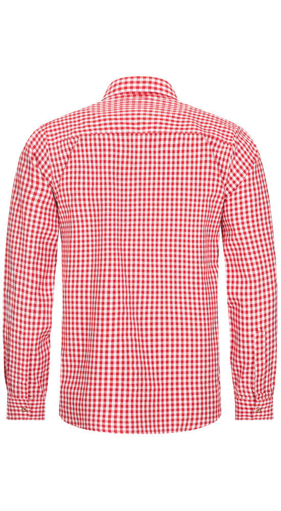 Trachtenhemd Langarm Sepp in Rot von Nübler