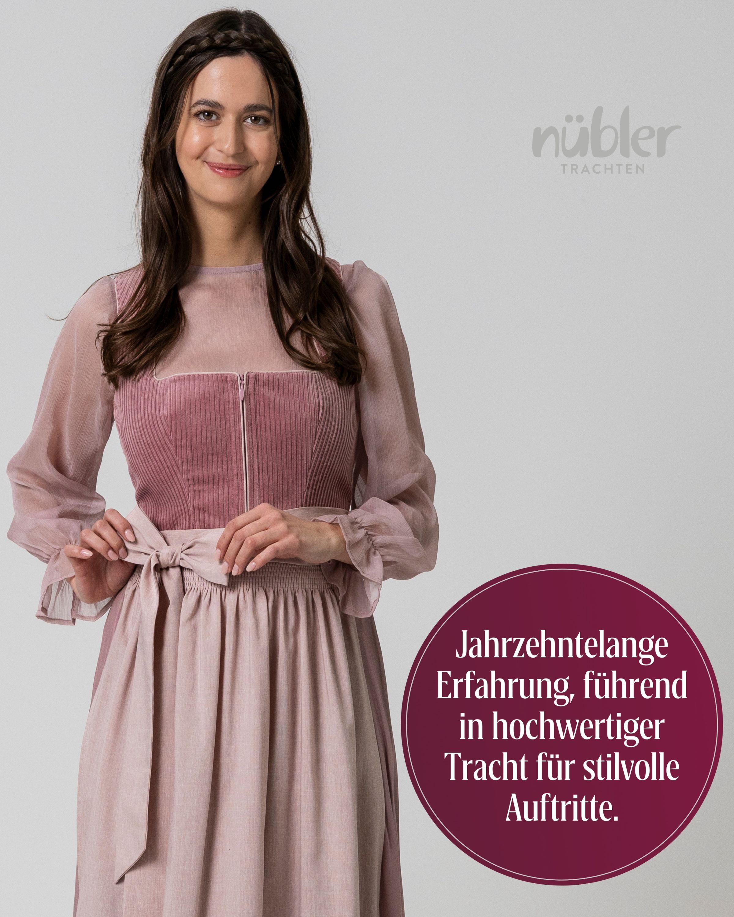 Maxi Dirndl Florentine in Rosenquarz