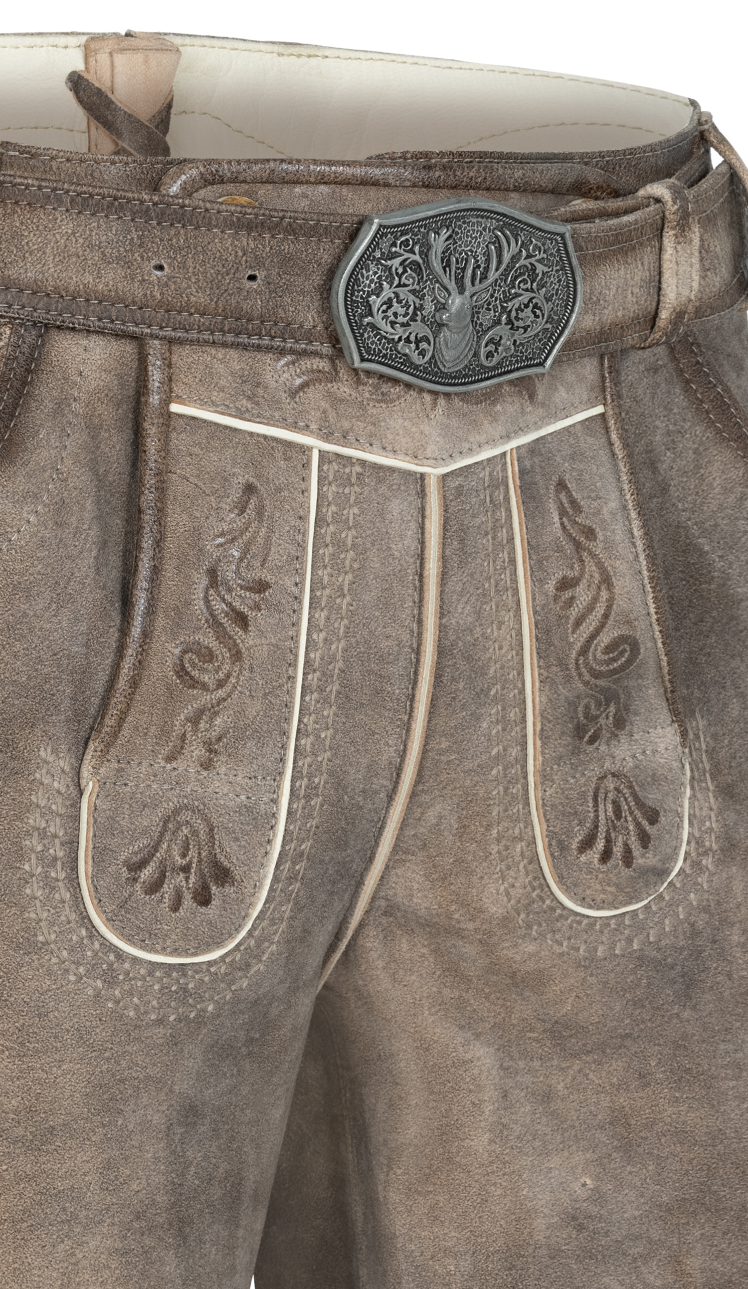 Lederhose kurz Berthold in Steinbeige von Nübler