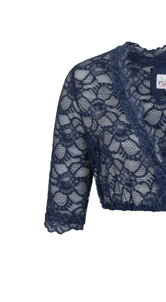 Dirndlbluse 3/4 Arm Laura in Marine von Nübler