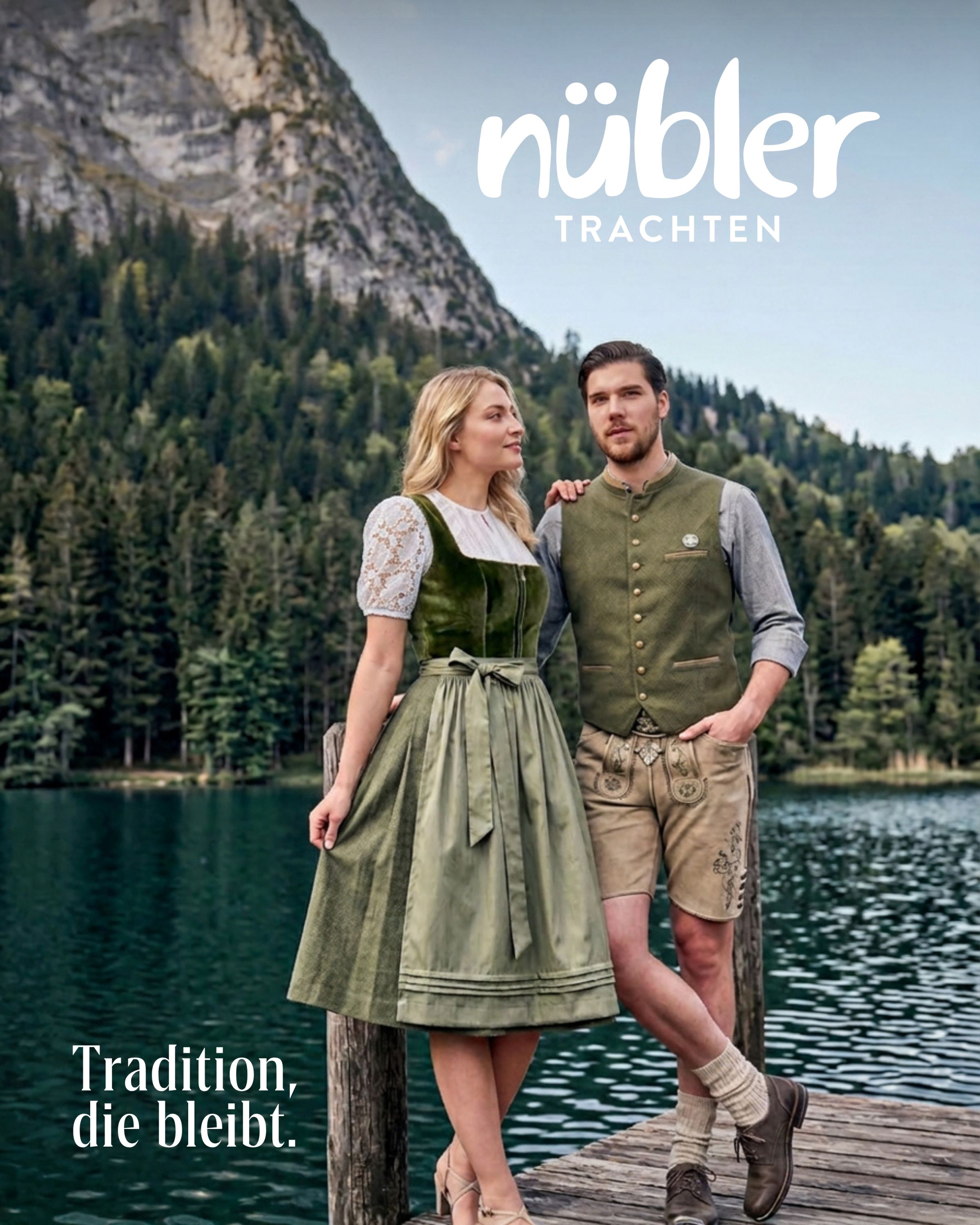 Midi Dirndl Frieda in Beere von Nübler