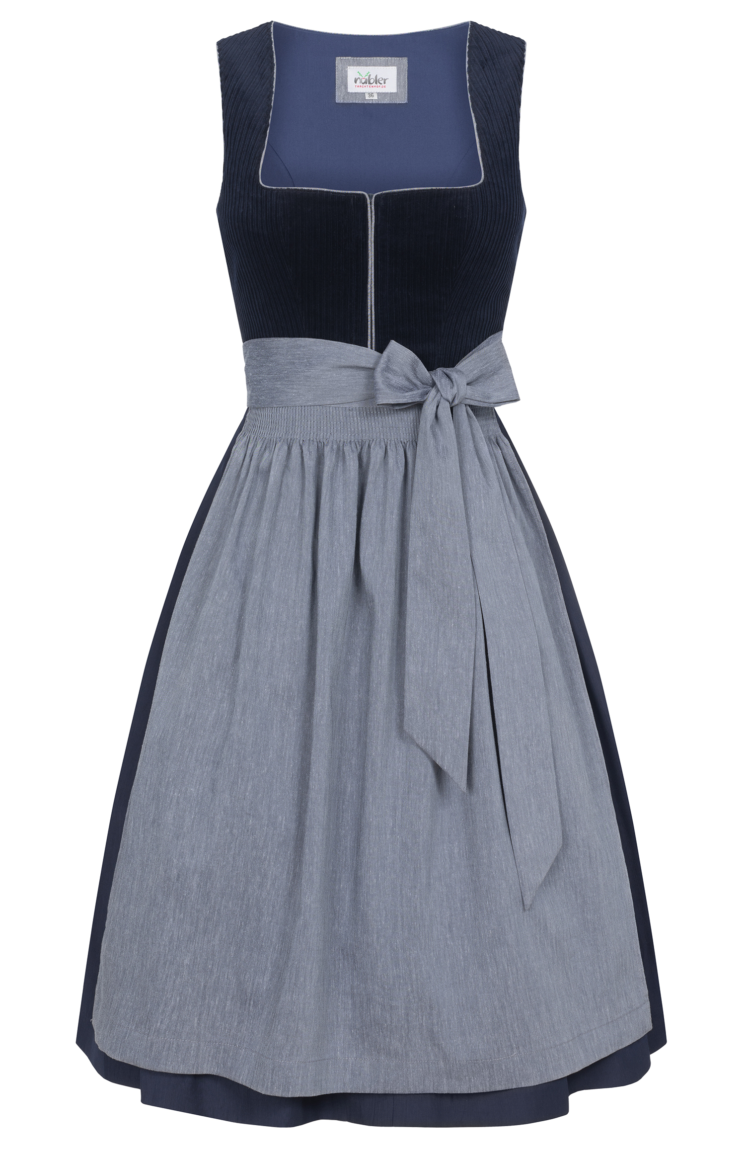Maxidirndl Florentine in Saphirblau von Nübler