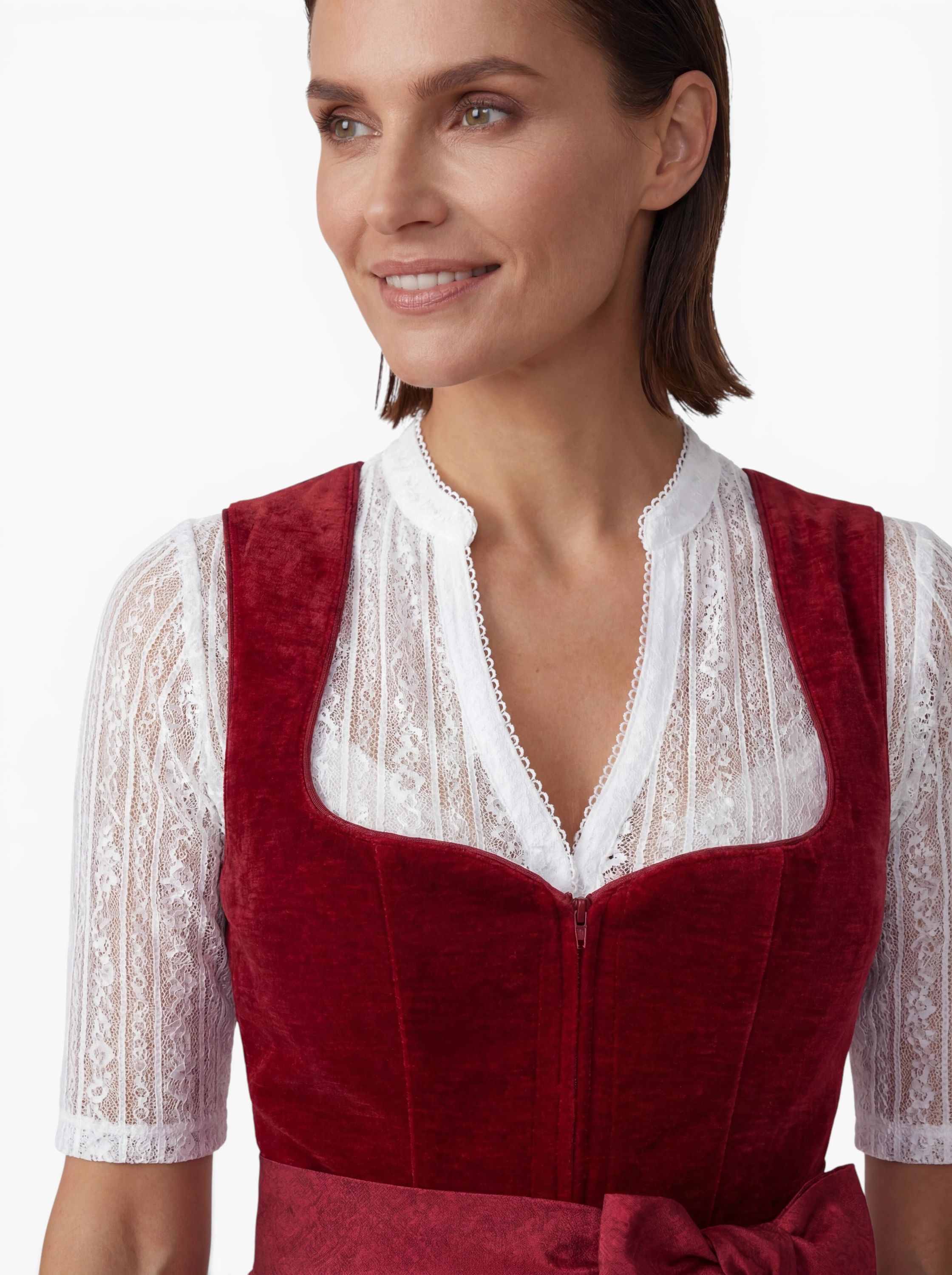 Mididirndl Kira in Rot