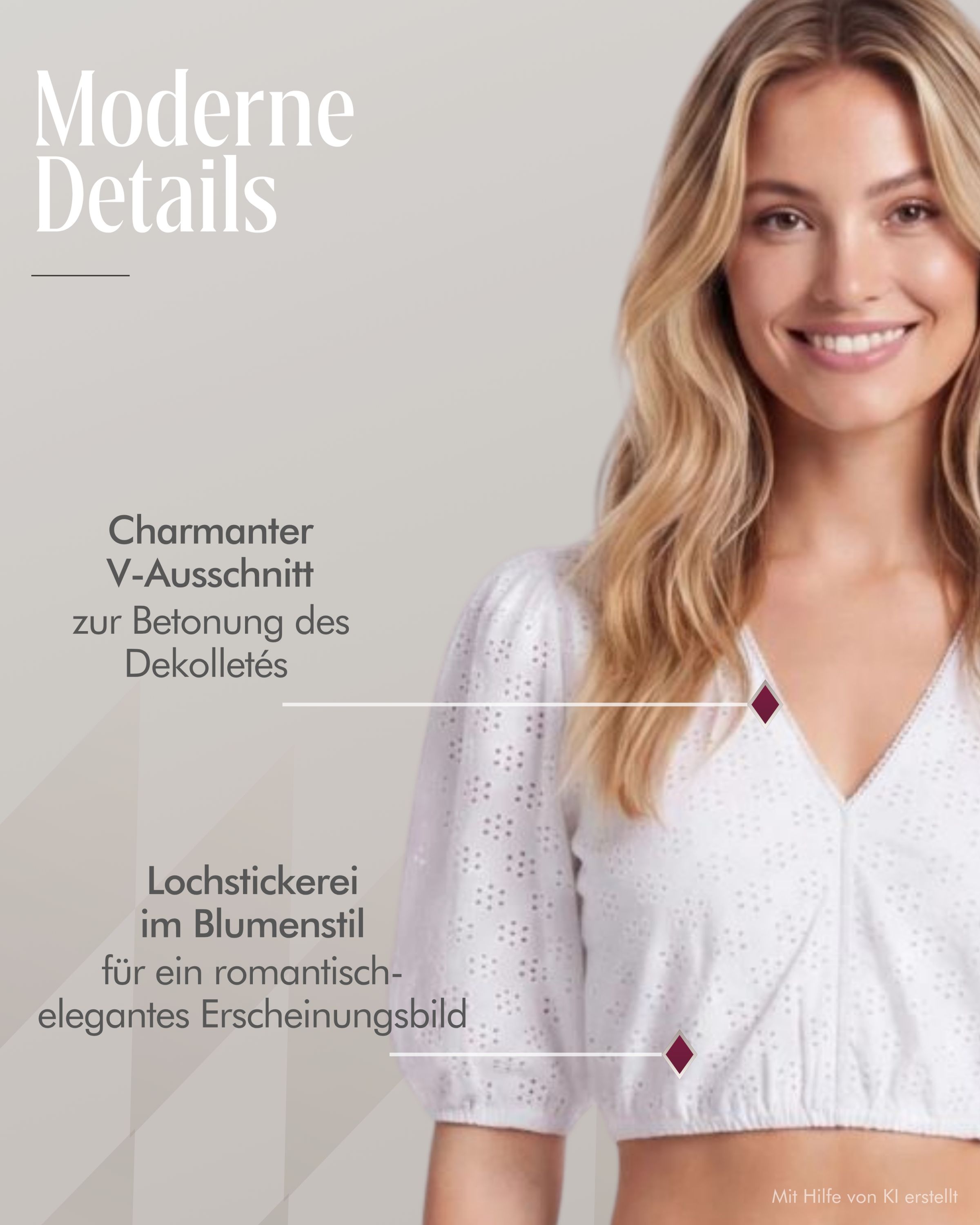 Dirndlbluse Liv in Schneeweiß von Nübler