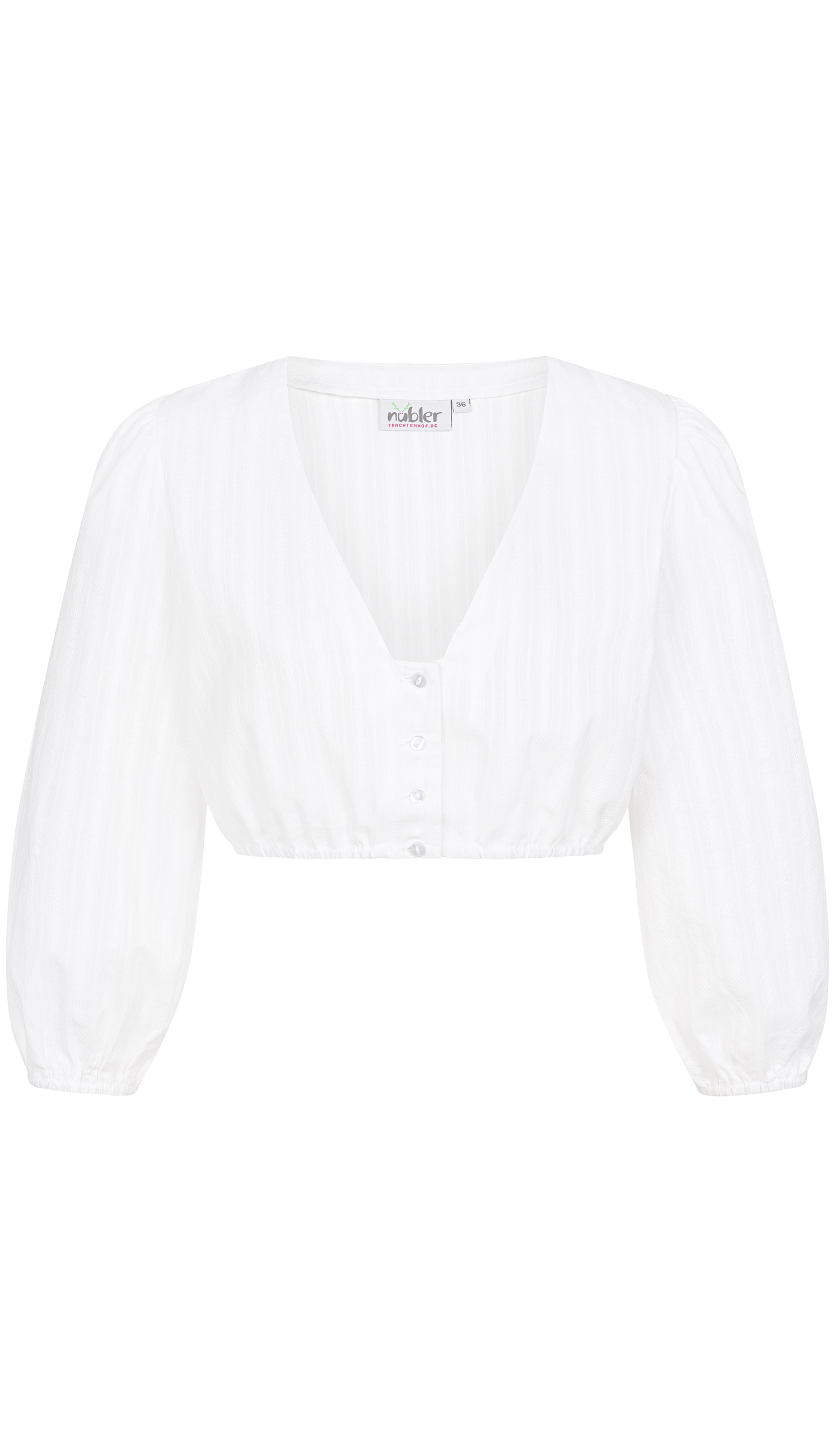 Dirndlbluse Kathleen langarm in Wollweiß von Nübler