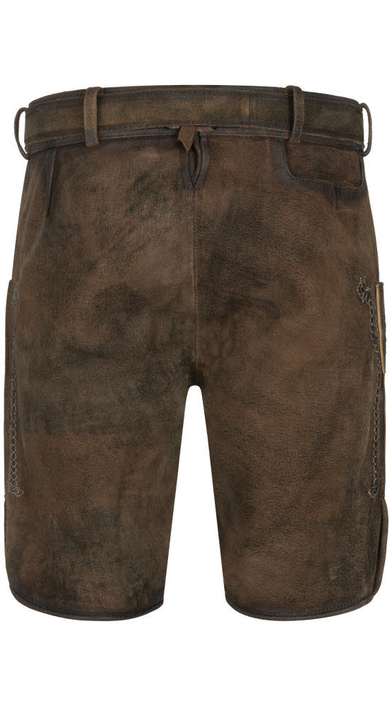 Lederhose kurz Luther in Dunkelbraun von Nübler