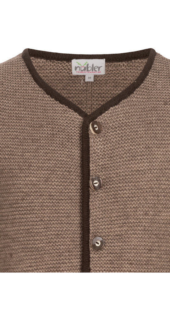 Trachtenstrickjacke Langarm Ignaz in braun von Nübler