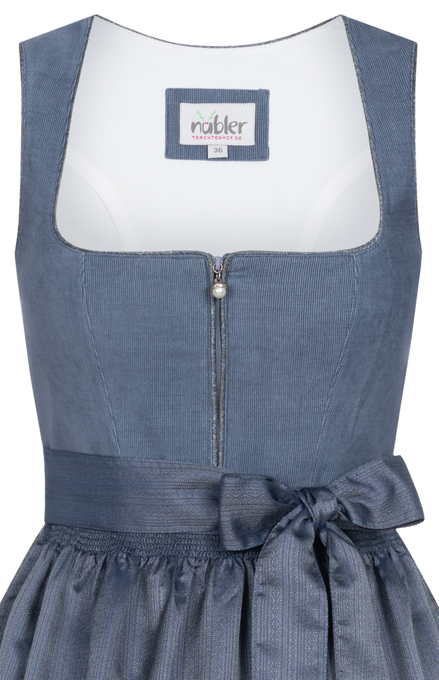 Midi Dirndl Sarah in Taubenblau von Nübler
