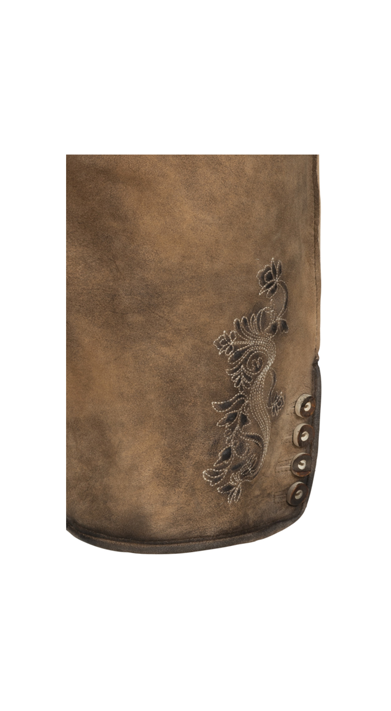 Lederhose kurz Norbert in Braun von Nübler