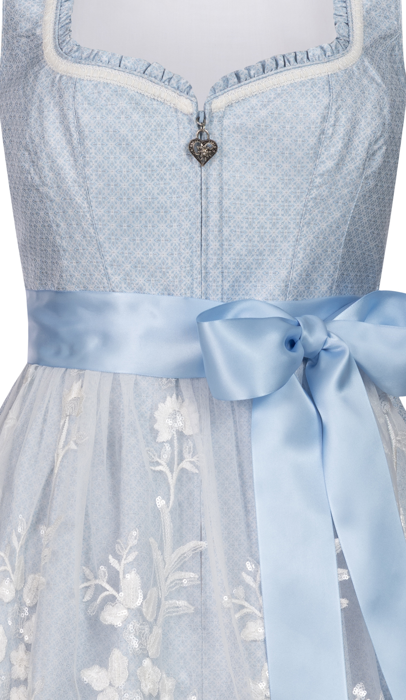 Midi Dirndl Gardi in Eisblau von Nübler