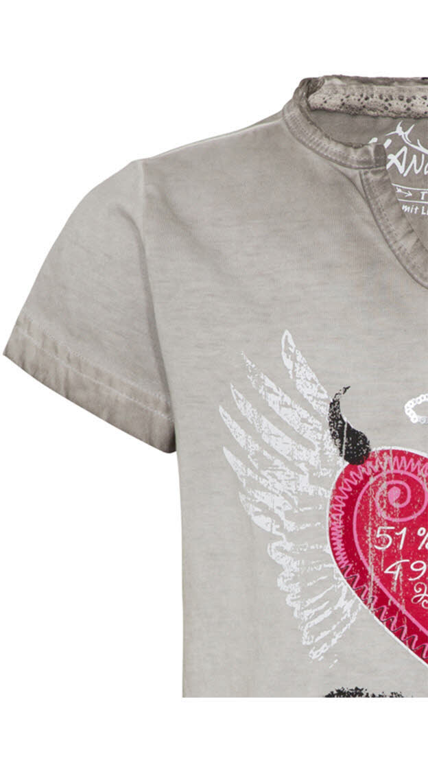 Kinder-T-Shirt Kurzarm Rike in Grau von HangOwear